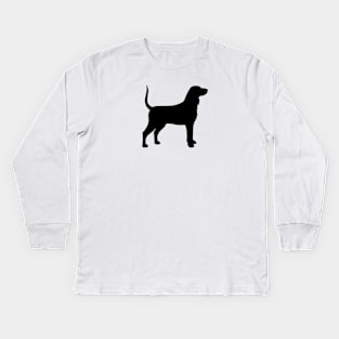 Bluetick Coonhound Silhouette Kids Long Sleeve T-Shirt